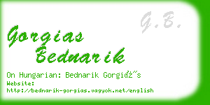 gorgias bednarik business card
